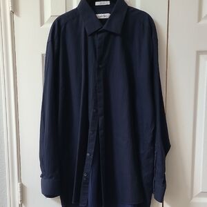Men's Navy Blue Dress Shirt